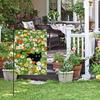 Hello Spring Floral Garden Flag 12x18 Inch Double Sided Colorful Flowers