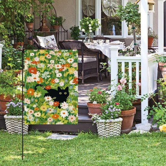 Hello Spring Floral Garden Flag 12x18 Inch Double Sided Colorful Flowers