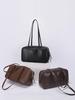 Women's Elegant Genuine Leather Bowling Bag - Large Capacity, Versatile Commuter Style, New 2026 Design with Shoulder Strap