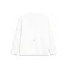 Li Ning CF Series Solid Color Round Neck Logo Letter Print Long Sleeve T-Shirt Men Tops Standard-White ATLT119-1