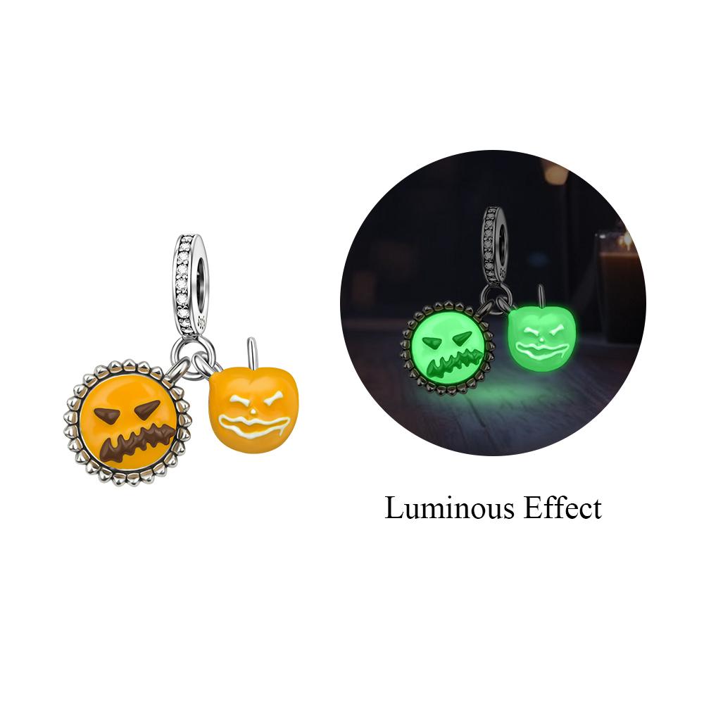 Horrible Copper Metal Halloween Skull Pumpkin Witch Ghost Charm Bead Component Compatible With Do It Yourself Bracelet High Quality Fine Jewelry