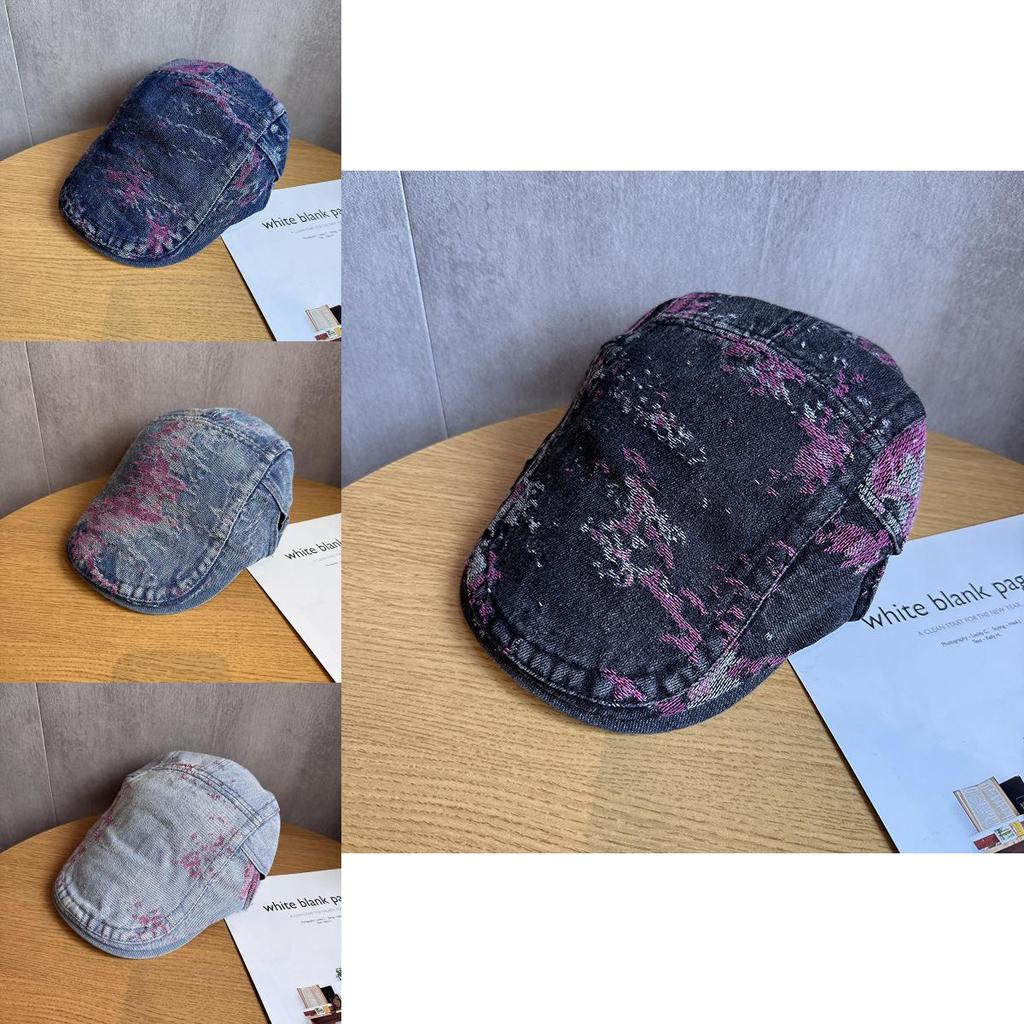 Vintage Denim Cap For Women With Sun Protection And Breathability For Spring Summer Casual Wear