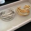 Five-Piece European & American Geometric Open Bangle Set: Minimalist, High-End Women's Jewelry
