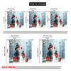 2pcs,2D Plane Printing Print Curtains Christmas Snowman Durable Polyester (without Rod) Versatile All for Living Room, Bedroom,