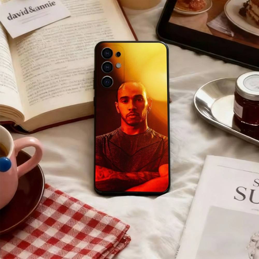 Racing Driver Lewis Hamilton Phone Case For Samsung S25,S24,S21,S22,S23,S30,Ultra,S20,Plus,Fe,Lite,Note,10,Soft Black Cover