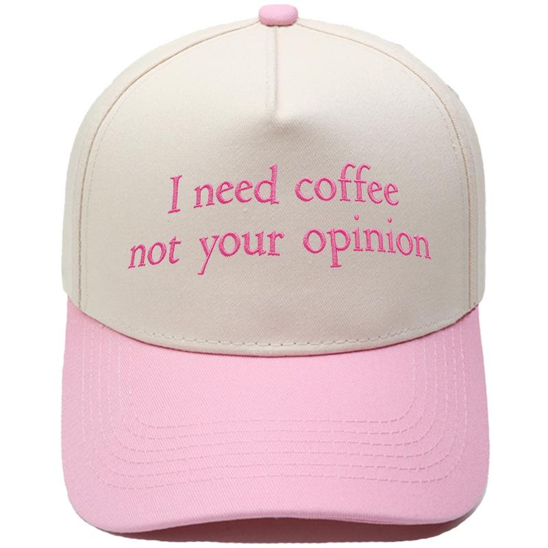 I Need Coffee Embroidered Truck Driver Hat Color Matching Fun Men and Women Casual Shade Dad Hat