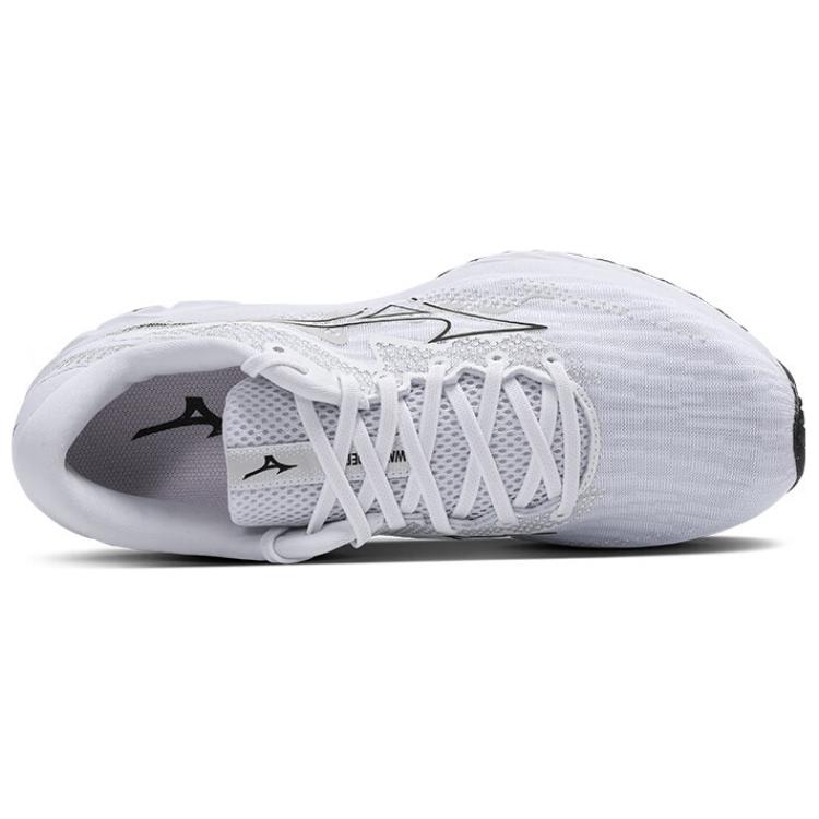Mizuno Wave Rider 27 White Black Unisex Sneakers J1GC230358