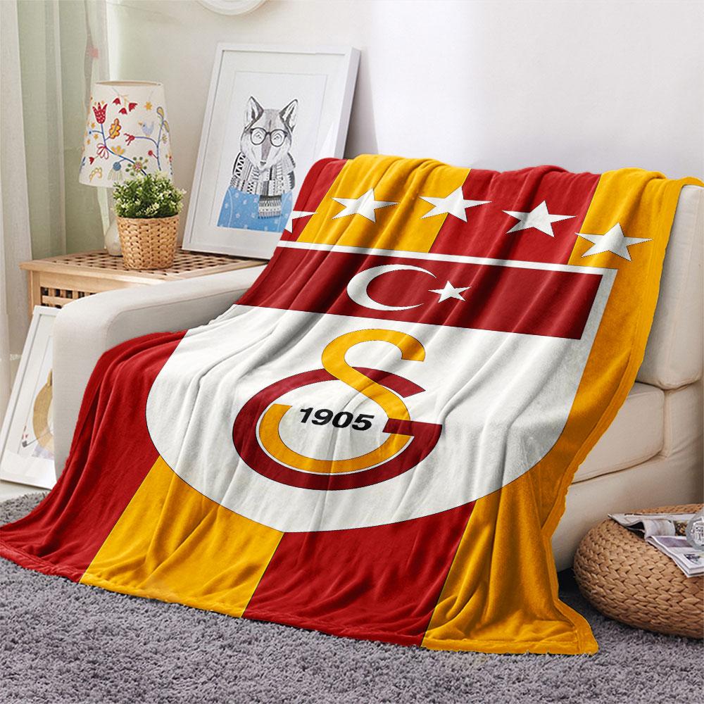 1PC Galatasaray SK Patterned Flannel Blanket Suitable For All Seasons for Home Decor Warmth and Comfort Gifts Holiday Present