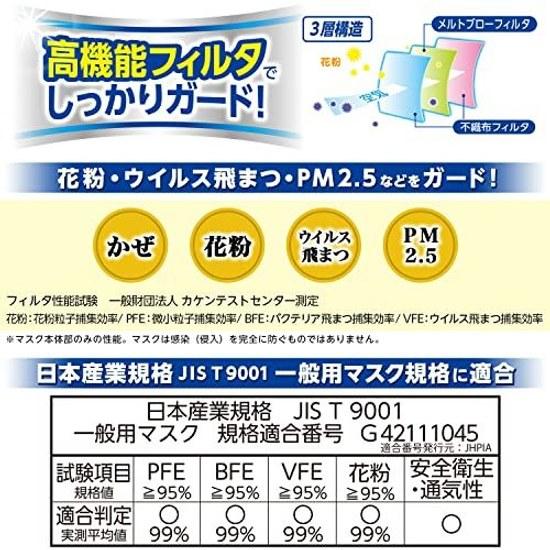 Reck Japan-made non-woven fabric mask refreshing fit (individually packaged) / wide rubber JIS standard compliant National Industry Association VFE 99