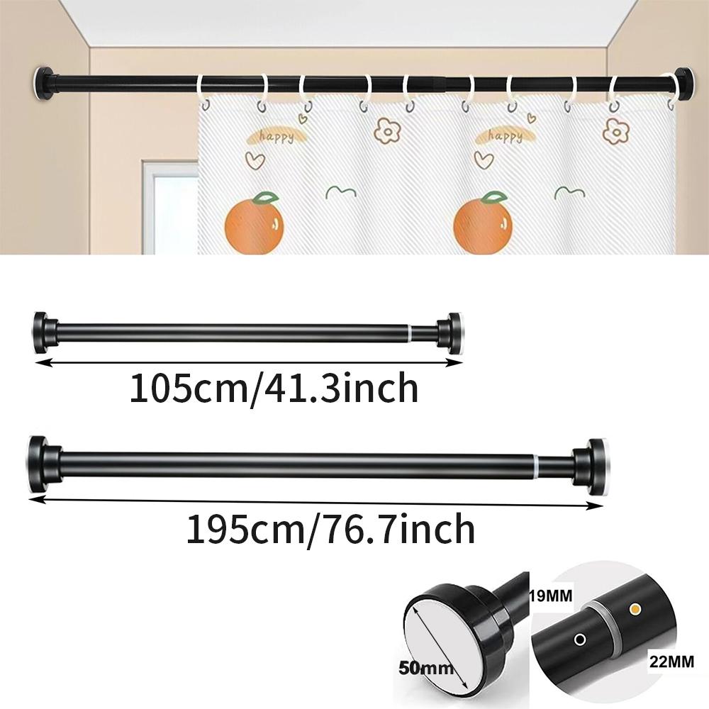 Stainless Steel Shower Curtain Rod Adjustable Spring Tension Rods No Drill for Bathroom Closet Window Room Divider Curtain Pole