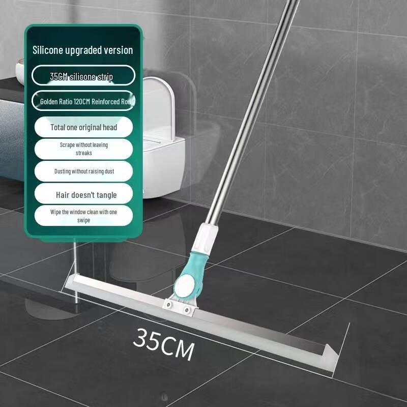 Retractable 50CM Silicone Floor Squeegee Mop (2-Pack)
