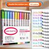 Double Line Outline Pens 12/24 Colors Self-Outline Metallic Markers Glitter Writing Drawing Pen for DIY Art Crafts Scrap Booking