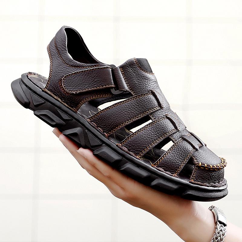 Fashion Soft Comfortable Mens Sandals Non-Slip Beach Shoes Gladiator Male Summer Casual Flats Quick Dry Roma Shoes Wading Aqua Sneakers