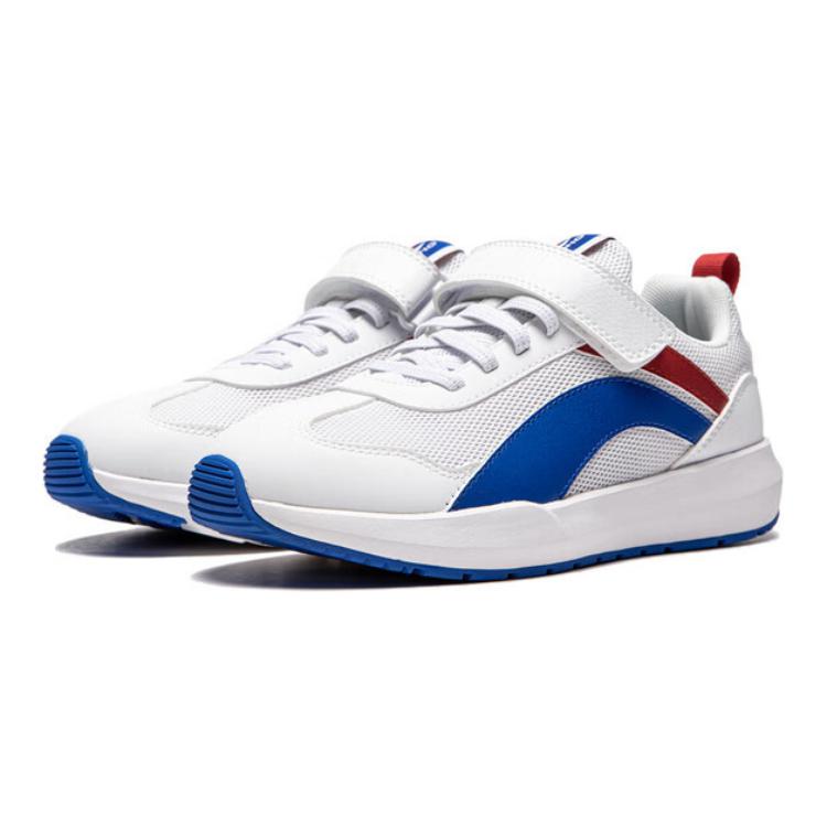 Li-Ning Cloud Low Top Casual Shoes Kids Sneakers White Blue YKCU082-9
