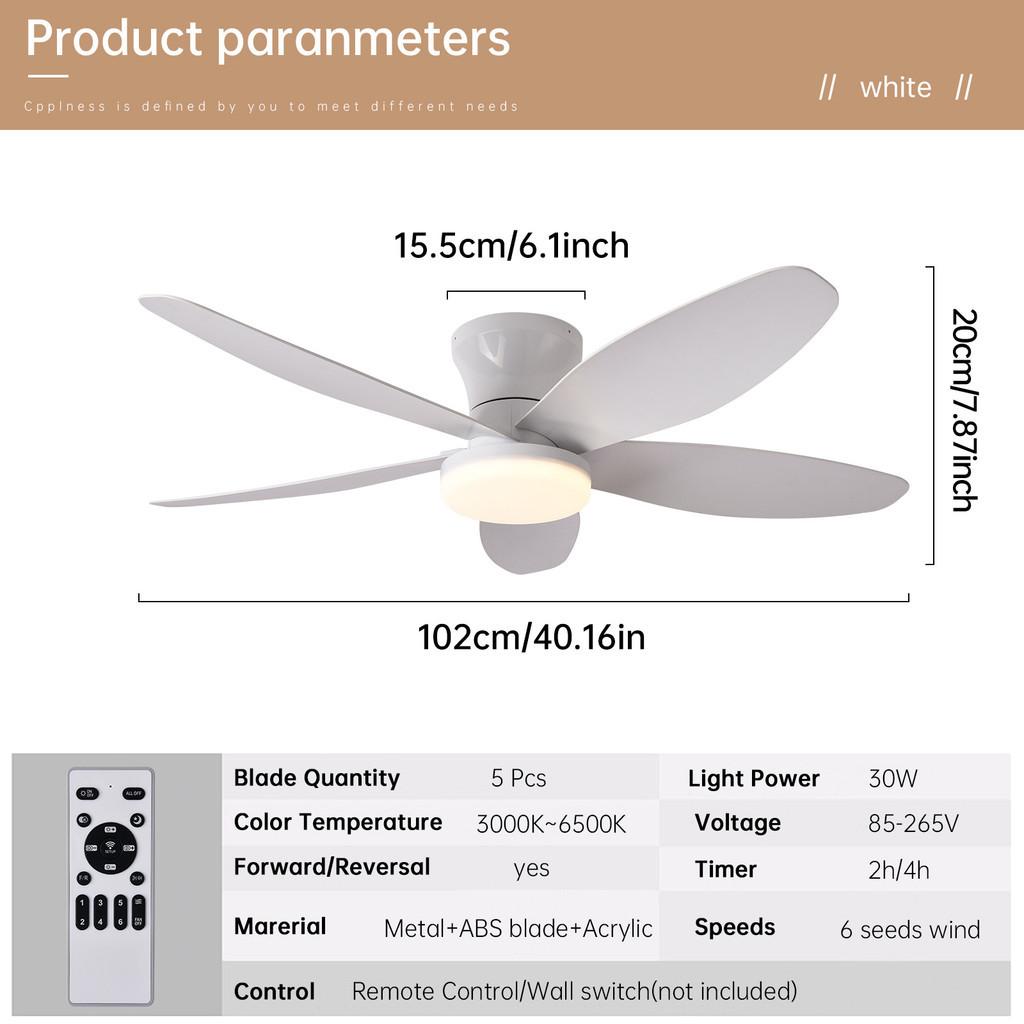 3 Color 25/36/42inch Temperatures Electric Ceiling Fan Light  Energy-Saving Home Lighting Fan Silent Inverter Ceiling Fan Lamp