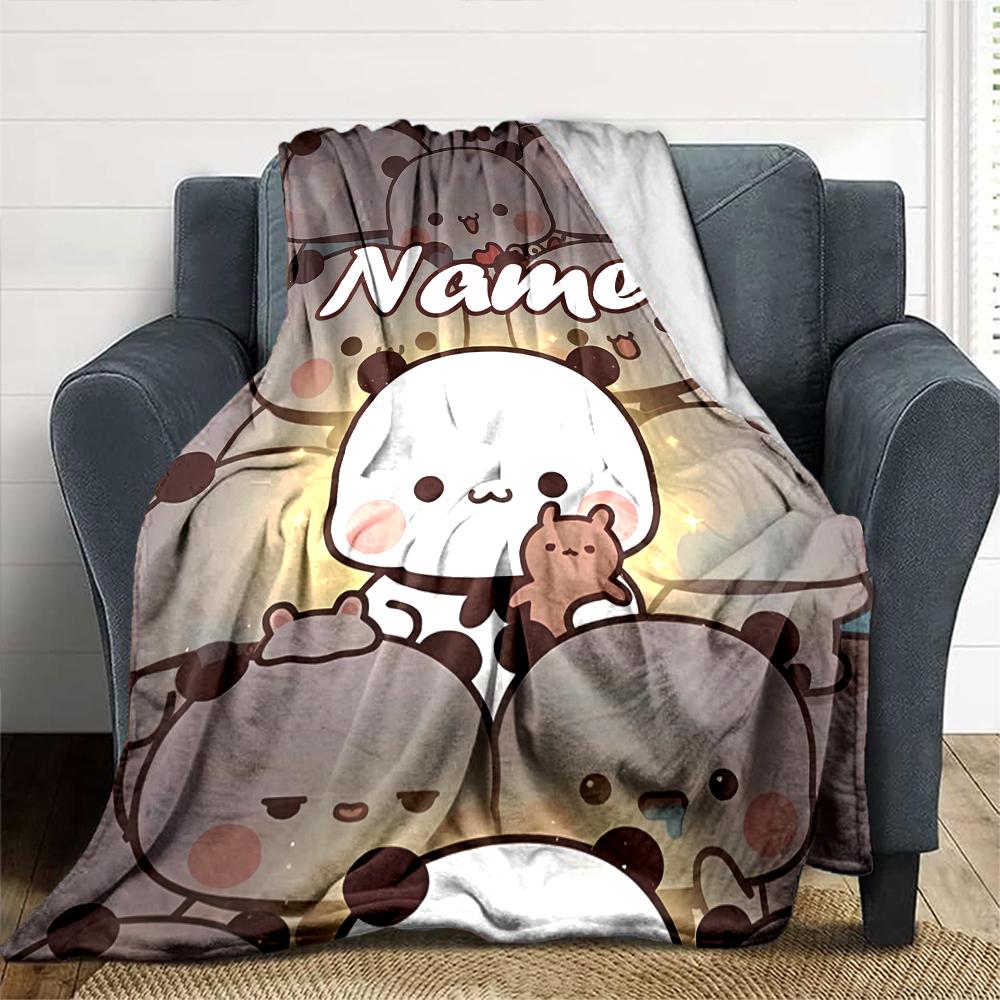 Personalizza Nome Personalità Bubu Dudu (3) Coperta Morbida e Calda per Divano, Ufficio, Letto, Viaggio, Pausa Pranzo, Regalo Adatto a Tutte le Stagioni