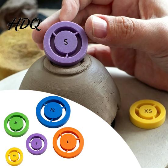 Clay Base Aligners for Ceramics 5 PCS Pottery Foot Ring Tool Molder Aligner Crafting Accessories Mugs Ceramics Even Press Tool Bowls Cups Espresso
