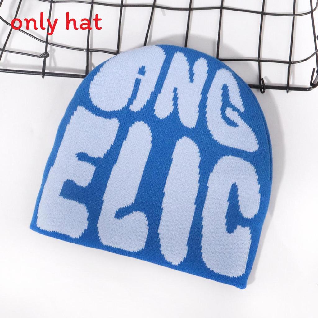 Letter Pattern Fashion Women Casual Warm Knitted Hat For Autumn And Winter