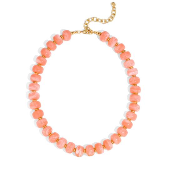 Klobiger Bunter Perlen-Choker Harzperlen-Halskette Boho Urlaubs-Halskette für Damen Tägliches Tragen Sommer Strandurlaub Schmuck