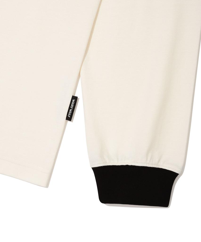 WACKY WILLY Raglan Long Sleeve Cream