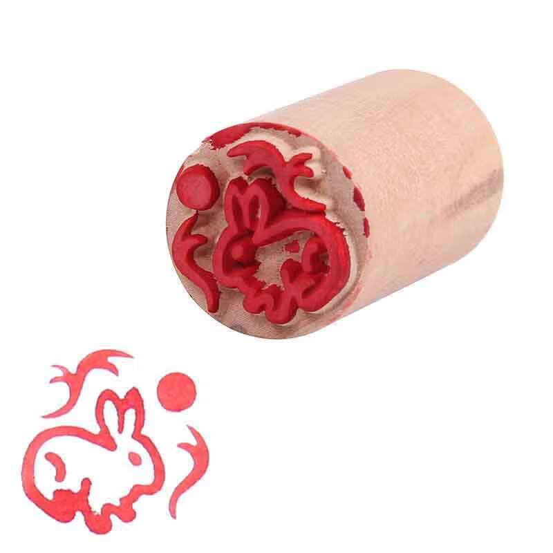 Diu Ruan Wooden Suzhou Style Pastry & Mooncake Stamps (Set of 2) 2.5cm (Set of 2)