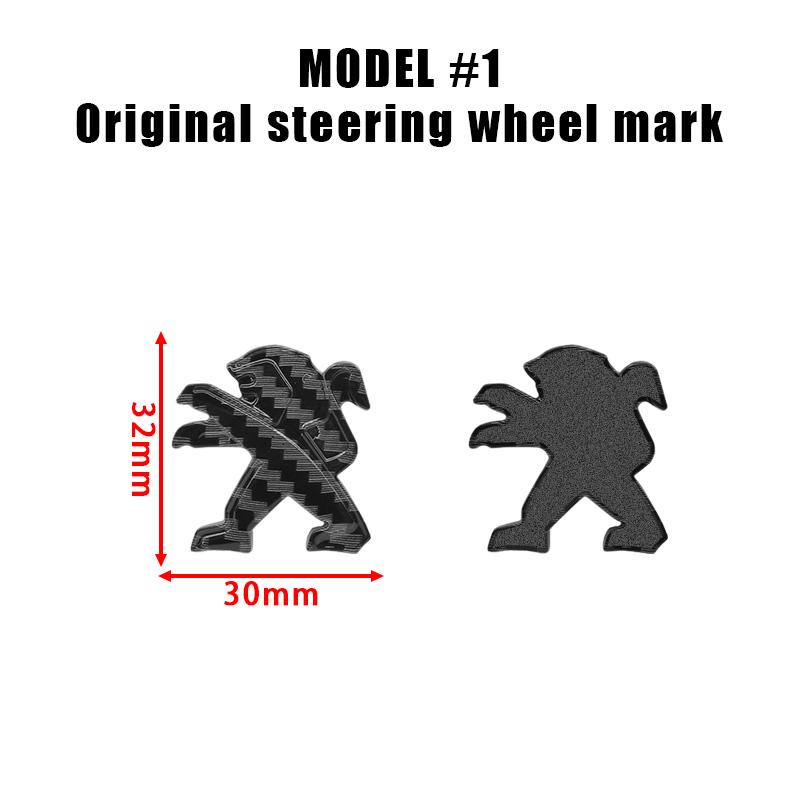 2026 Hot Car Sticker 3D ABS Car Interior Steering Wheel Sticker Emblem Badge For Peugeot 308 208 206 407 106 207 2008 508 Rcz GT