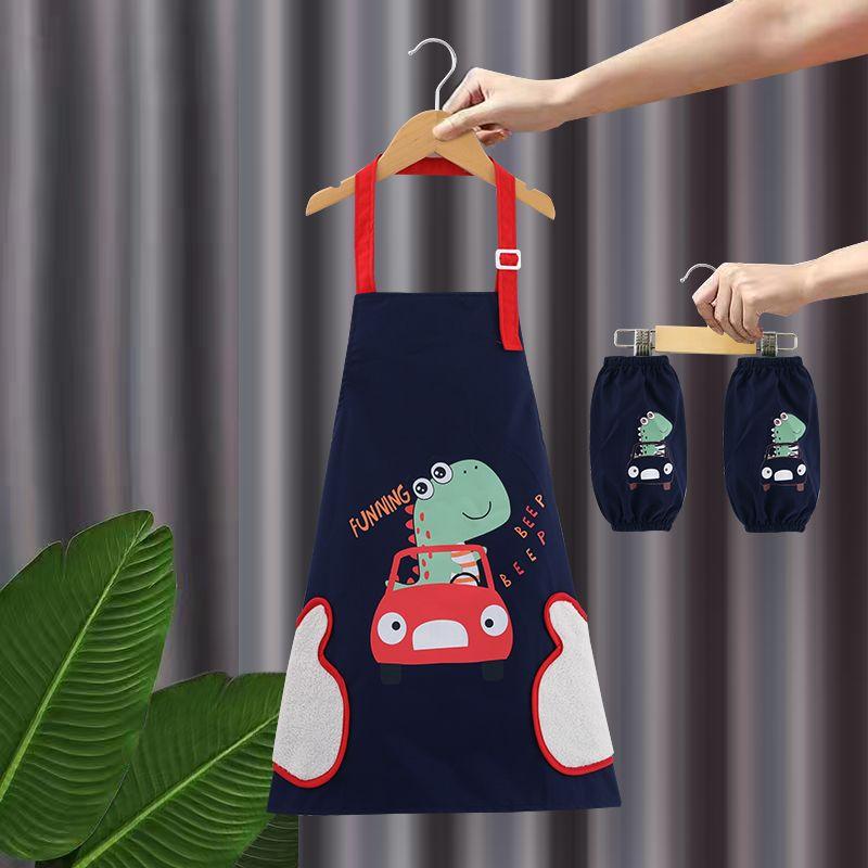 Tablier imperméable, vêtements de dessin pour enfants, élèves du primaire portant des couvertures de cuisine, vêtements de protection pour le dessin des hommes et des femmes de la maternelle