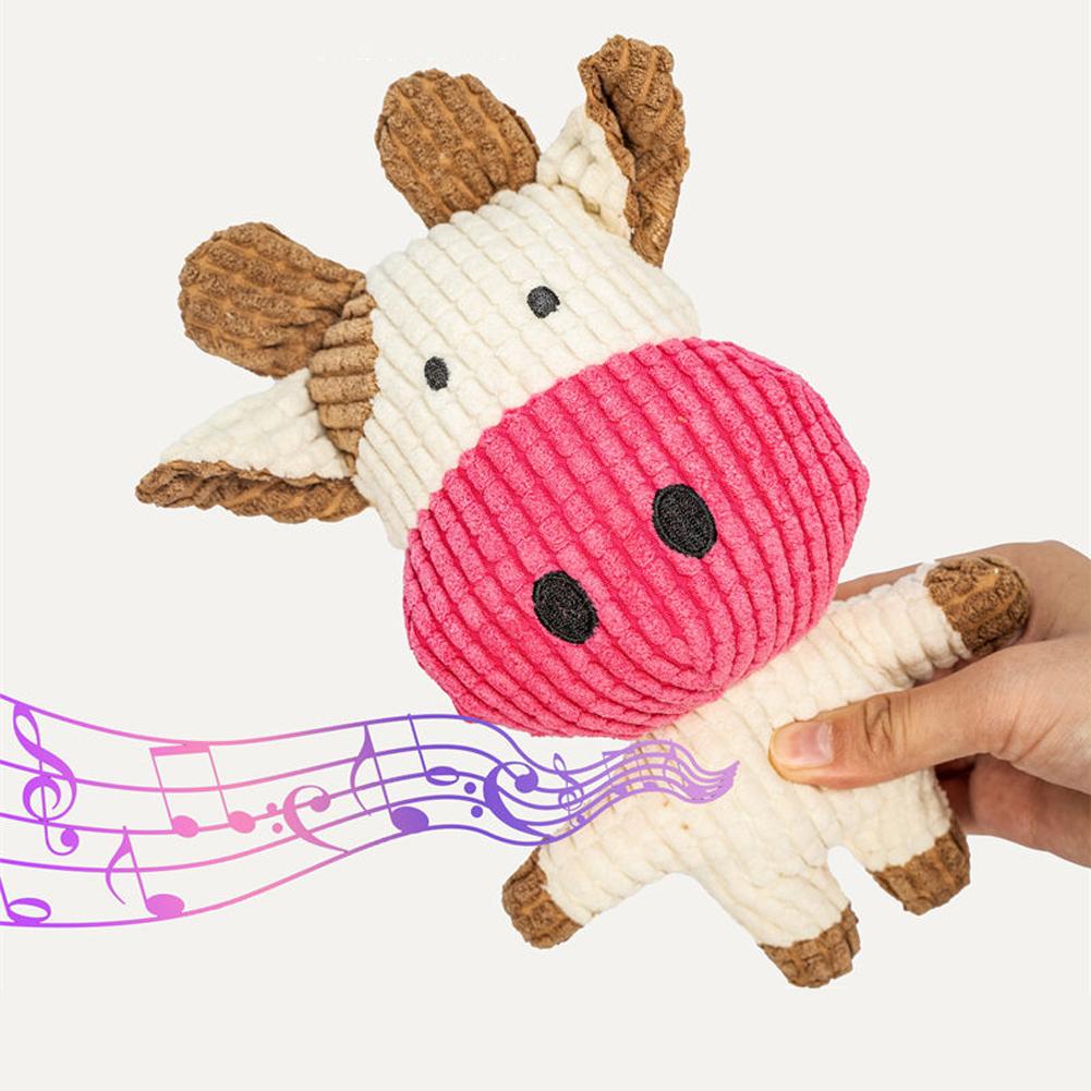 Pet Dog Squeaky Toys Animals Shapes Squeaky Plush Chew Toys for Small Medium Large Dogs