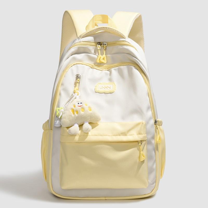 Spring New High-value School Bags Fresh Sweet Primary School Girl Students Book Bag for Grade 3-6 High Quality Nylon Lightweight Backpack with Pendant
