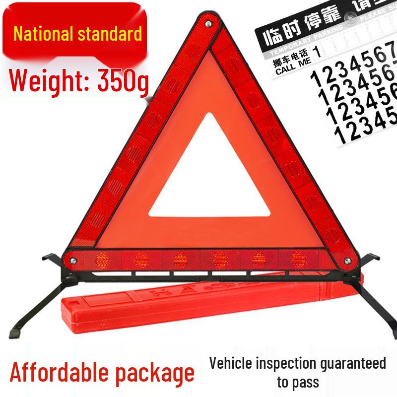Reflective Folding Traffic Triangle Warning Sign for Car Parking