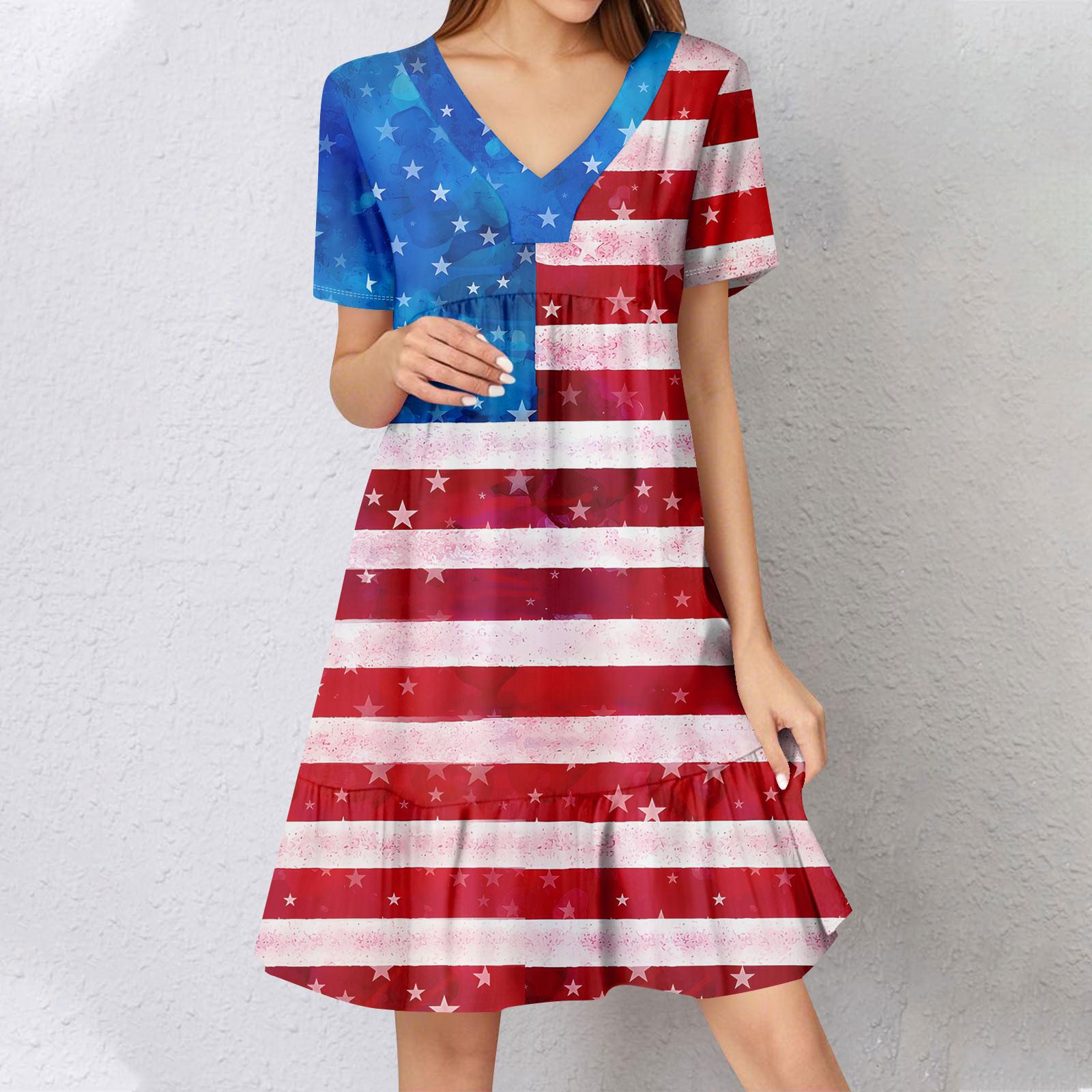 

Женское летнее платье с коротким рукавом и V-образным вырезом, короткие платья, модное повседневное струящееся бохо-платье с оборками, А-силуэт, свободное платье-халат XXL красный