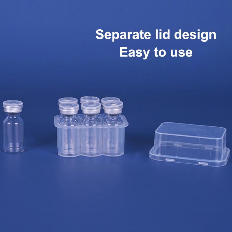 New 5PCS 3/5/7/10mL Vial Storage Case Stackable Plastic Microtube Storage Box Clear Freezer Tube Box Diabetic Supplies
