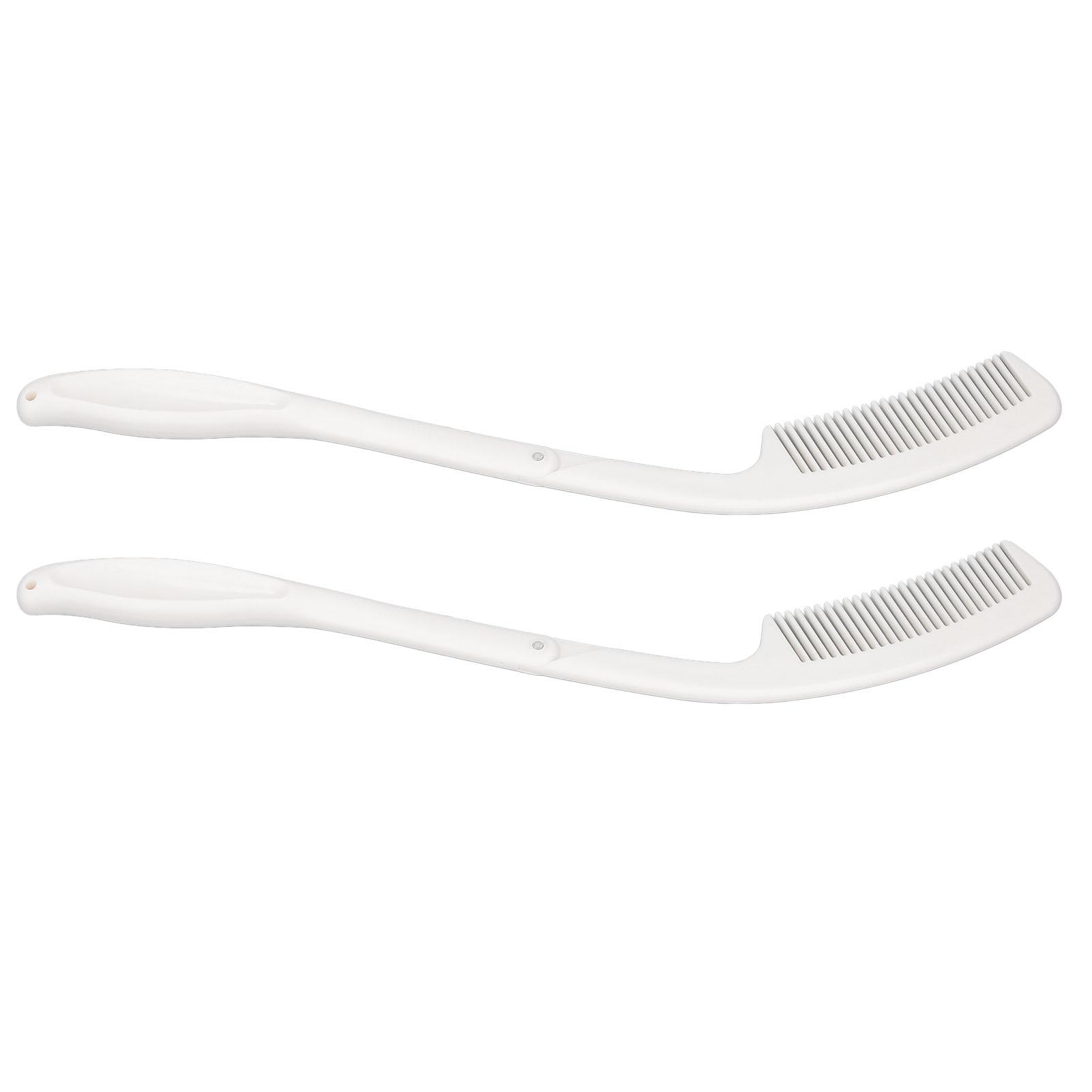 

2 шт. Длинная изогнутая ручка расчески складная портативная удобная расческа для ухода за волосами для пожилых людей с ограниченными возможностями