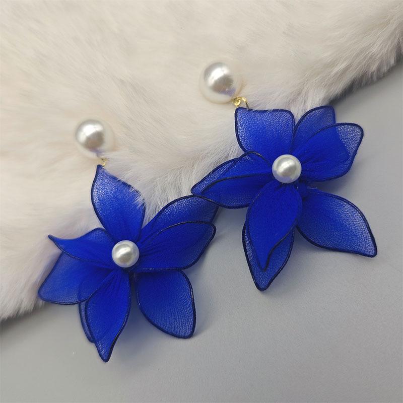 Elegante Perlen-Blumen-Ohrstecker: Europäischer & Amerikanischer Stil für Damen, Modisch und Vielseitig, Hochwertiges Gefühl