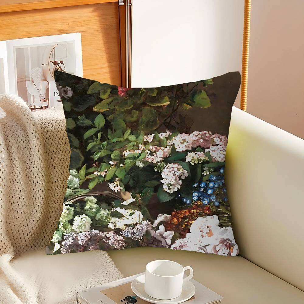 Claude Monet Classic Art Collection Cat Pillow Cover For Bedroom Room And Living Room Sofa Decorative Cushion Cover