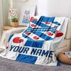 Custom Name,SC Heerenveen Printed Flannel Blanket, soft throw for bedroom sofa, washable, Christmas present, great gift.