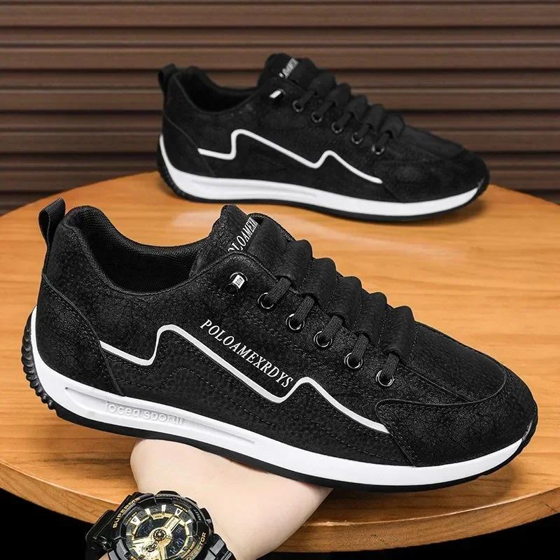 Men's Casual Sneakers Sports Shoes for Men 2024 Spring Autumn Lace-up Men's Outdoor Sport Jogging Shoes Retro Vulcanized Shoes