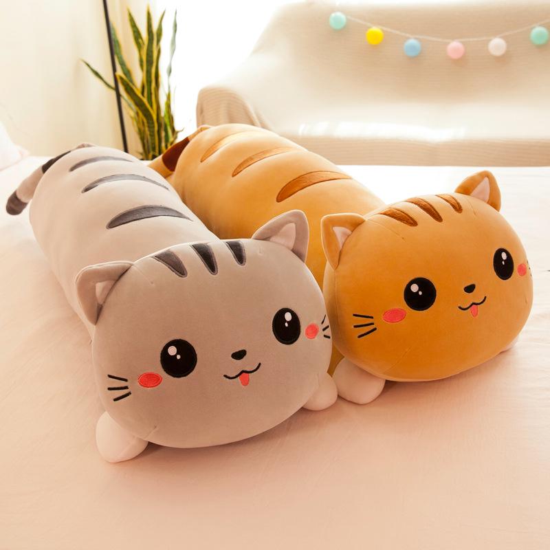 Soft Down Cotton Happy Cat Plush Toys Children Girls Sleeping Pillow Dolls