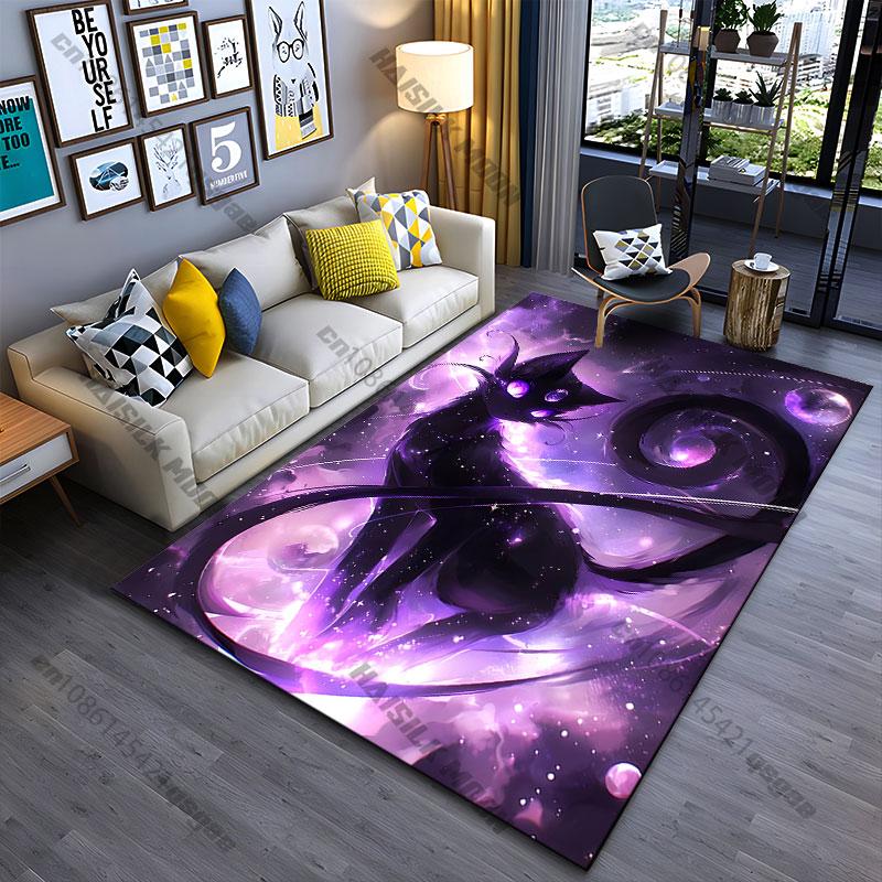 Mystical cosmic feline energy carpet Yoga living room room decor children's crawling mat doormat area rug games mat