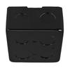 Floor Outlet Electrical Box Kit Black Fade-Resistant Round Receptacle for Home Renovation Living Room Wiring Installation