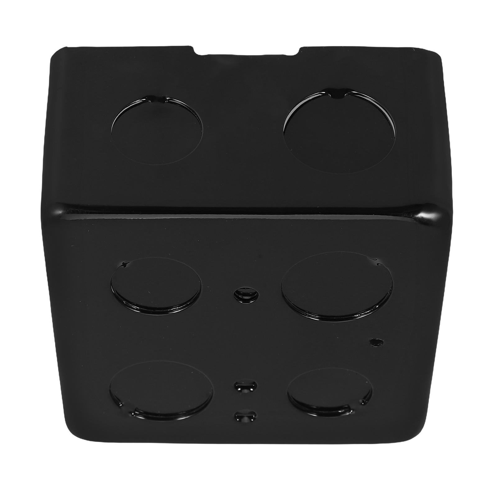 

Floor Outlet Electrical Box Kit Black Fade-Resistant Round Receptacle for Home Renovation Living Room Wiring Installation other