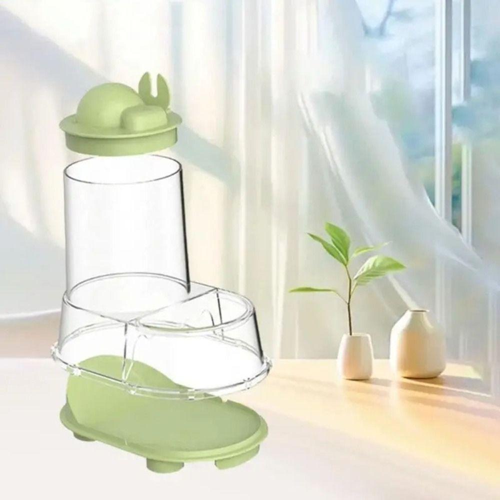 Large Capacity Pet Feeding Bowl Plastic Pet Food Water Dispenser  for Small Animals