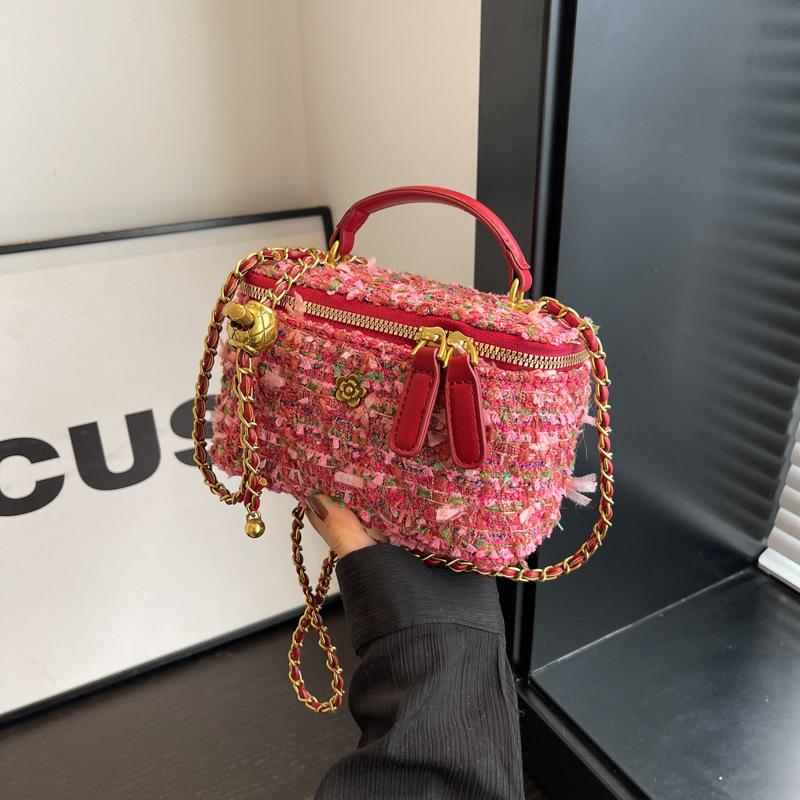 Rhombus Chain Handbag Bag Women's Autumn and Winter New Trendy Shoulder Messenger Bag Niche Versatile Small Square Bag
