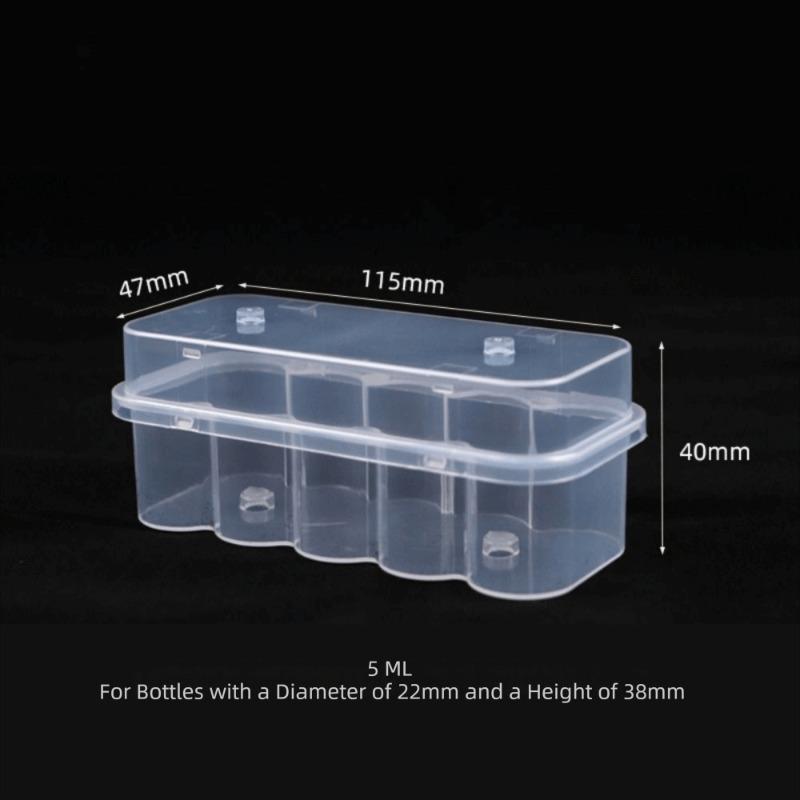 3/5/7/10ml Fläschchen Aufbewahrungsbox 2/10-Schlitz Kunststoff Mikroröhrchen Stapelbar Gefrierfach Röhrchen Organizer Kühlschrank Aufbewahrungsbox für Labor Zuhause