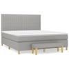 Exclusive House - Bed Slat Base with Mattress Light Grey 180x200cm Fabric