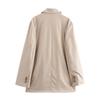 Fashion Style 2024 Autumn New Women's Clothing All-Match Commute Linen Blended Loose Suit Jacket 8169586