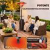 Butane Gas Stove 13 kW with Ø40 cm Table Continuous Heat Regulation Anti-Tip Piezoelectric Ignition and Wheels