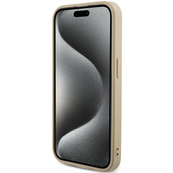 Guess Guhcp15Lpsairsd Iphone 15 Pro 6.1 Złoty/Gold Hardcase Saffiano Iridescent Script