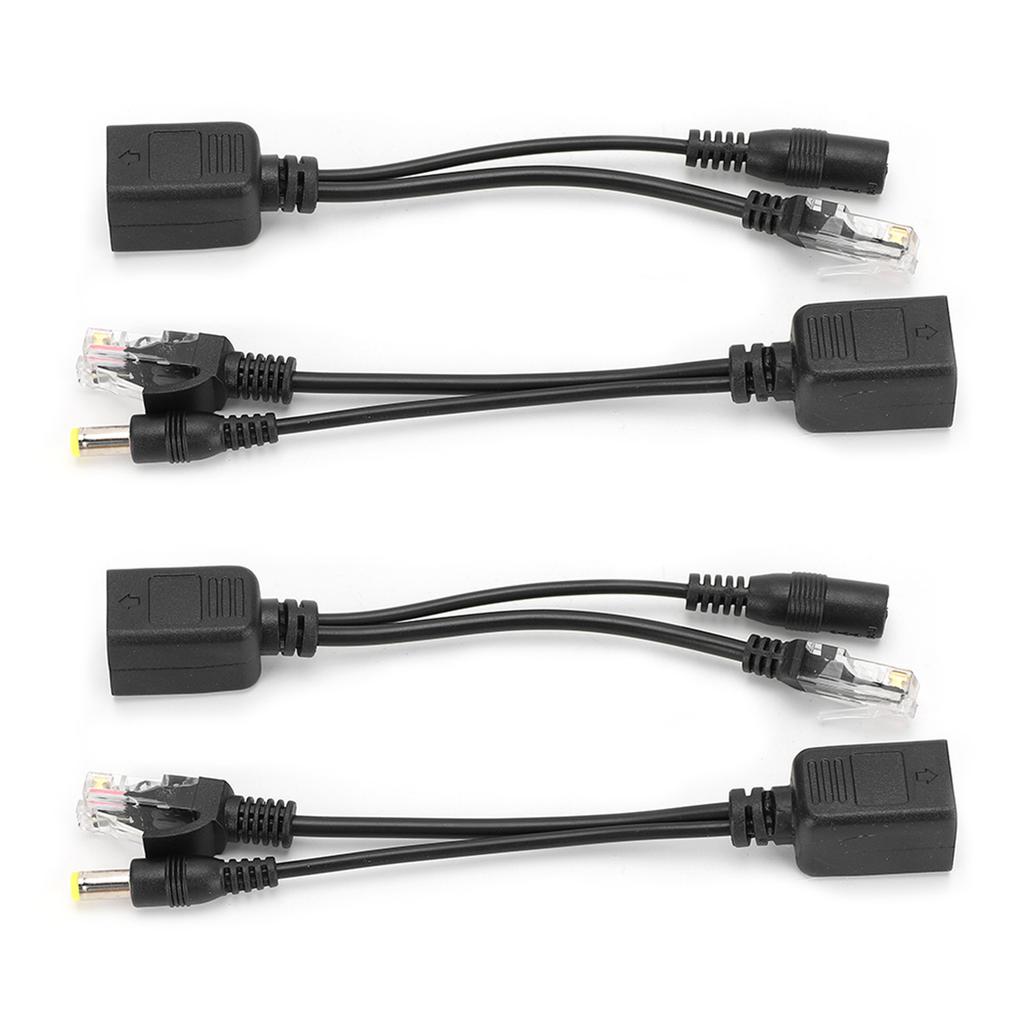 5 Pairs Power Over Ethernet POE Splitter Adapter Injector DC12V for IP CameraBlack