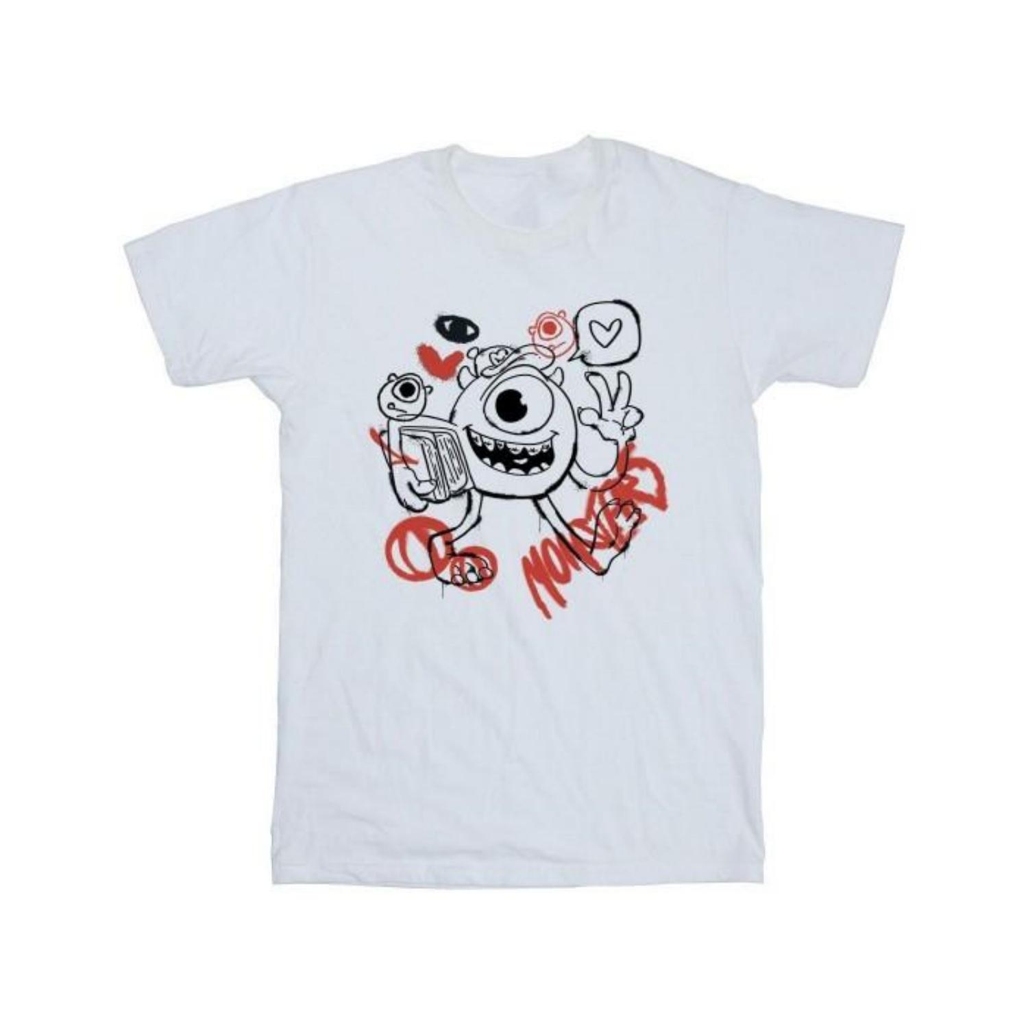 Monsters Inc Boys Mike Wazowski Graffiti T-Shirt S